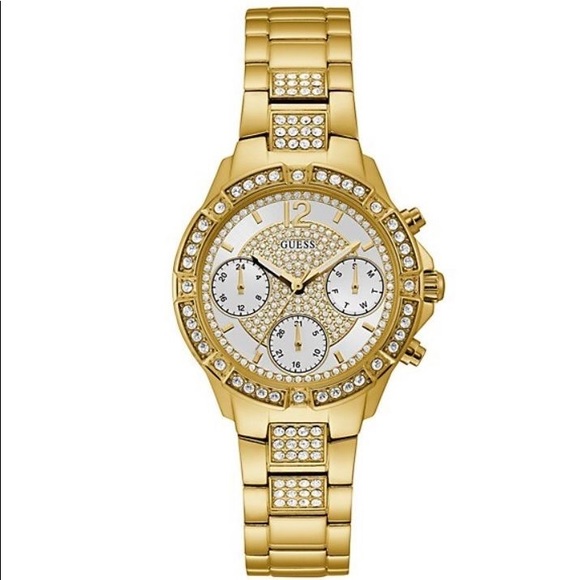 Guess Goldtone Chronograph Watch